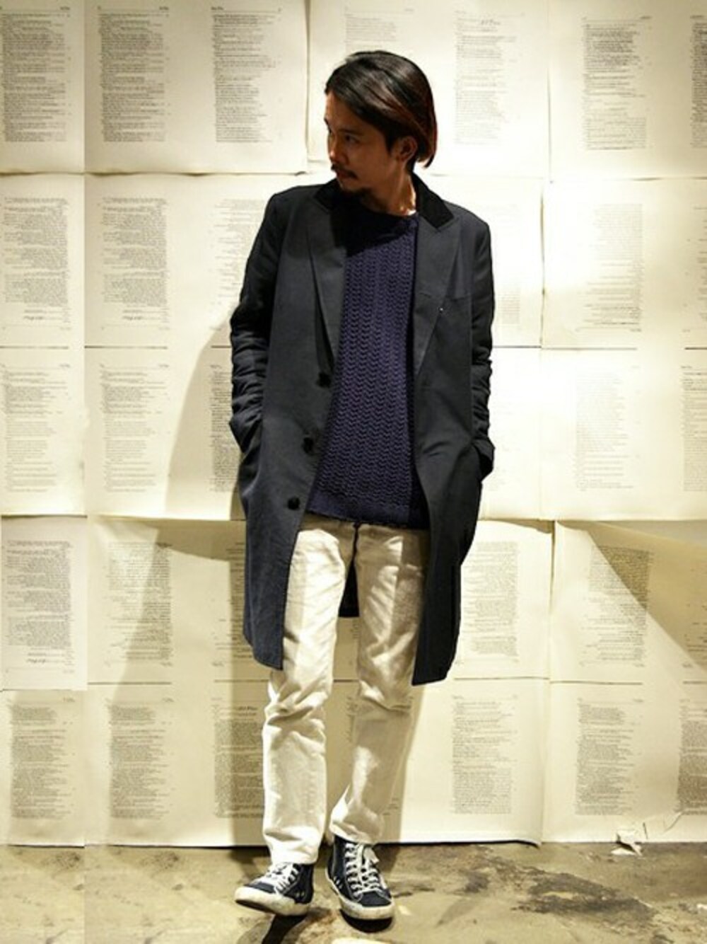 「WEAR始めました！」｜「Johnbull Private laboのオーセンティックスリム【ホワイト/ワンウォッシュ】（11245）（デニムパンツ、ホワイト系）」を使った、Johnbull Private laboさん（メンズ・165cm）の秋コーディネートの1枚目の写真