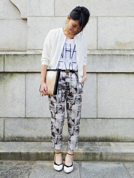 「Johnbull Private labo（ジョンブルプライベートラボ）のパターンイージーパンツ（AP236）（その他パンツ、ブラック系）」を使った、Johnbull Private laboさん（メンズ・175cm）の春コーディネート