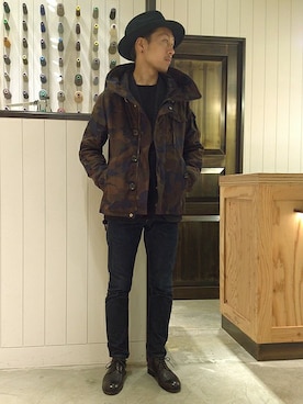 「Johnbull Private labo（ジョンブルプライベートラボ）のアイテム（マウンテンパーカー）」を使った、Johnbull Private laboさん（メンズ・165cm）の秋コーディネート