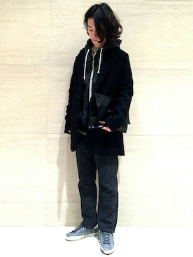 「アイテム（クラッチバッグ）」を使った、Johnbull Private laboさん（メンズ・180cm）の冬コーディネート