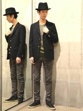 「アイテム（ニット/セーター）」を使った、Johnbull Private laboさん（メンズ・190cm）の冬コーディネート