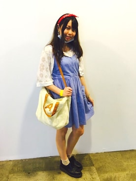 「cache cache（カシュ カシュ）のアイテム（ワンピース/ドレス）」を使った、アンドリーナ🇸🇬さん（レディース・160cm）の秋コーディネート