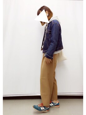 「AS as know as（エーエス アズノウアズ）のアイテム（パーカー）」を使った、meguさん（レディース・162cm）の秋コーディネート