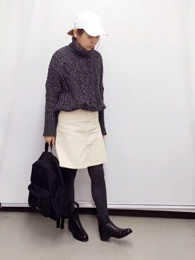 「kormarch」｜「アイテム（帽子）」を使った、meguさん（レディース・162cm）の冬コーディネート
