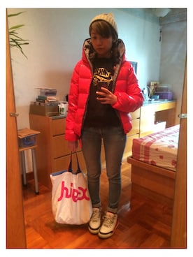 「AJ3」｜CherryChanさん（レディース・150cm）の冬コーディネート
