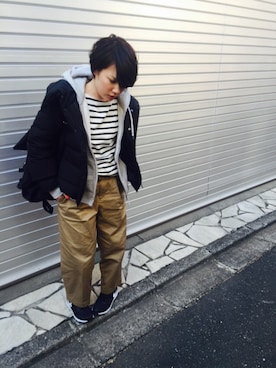 「FRAMeWORK（フレームワーク）のアイテム（ダウンジャケット/コート）」を使った、s_sさん（レディース・156cm）の冬コーディネート