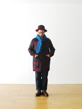 「Engineered Garments（エンジニアードガーメンツ）のアイテム（ダウンジャケット/コート）」を使った、WONDERMOUNTAINさん（メンズ・168cm）の秋コーディネート