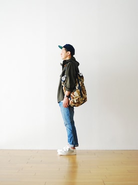 「アイテム（バッグ）」を使った、WONDERMOUNTAINさん（メンズ・168cm・30代）の春コーディネート