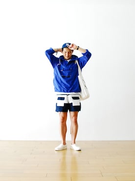 「Kaptain Sunshine（キャプテン サンシャイン）のアイテム」を使った、WONDERMOUNTAINさん（メンズ・168cm）の夏コーディネート