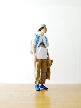 「blAnks（ブランクス）のアイテム」を使った、WONDERMOUNTAINさん（メンズ・174cm）の夏コーディネート