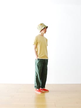 「Nigel Cabourn（ナイジェルケーボン）のアイテム（トップス）」を使った、WONDERMOUNTAINさん（メンズ・174cm）の夏コーディネート