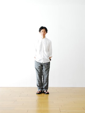 「MHL.」｜WONDERMOUNTAINさん（メンズ・174cm）の夏コーディネート