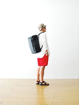 「アイテム（バックパック/リュック）」を使った、WONDERMOUNTAINさん（メンズ・168cm・30代）の夏コーディネート