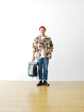 「アイテム（バックパック/リュック）」を使った、WONDERMOUNTAINさん（メンズ・168cm・30代）の夏コーディネート