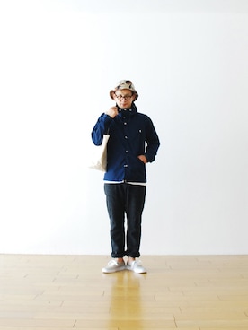 「アイテム（マウンテンパーカー）」を使った、WONDERMOUNTAINさん（メンズ・158cm・30代）の秋コーディネート