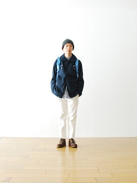 「アイテム（その他アウター）」を使った、WONDERMOUNTAINさん（メンズ・174cm・20代）の秋コーディネート