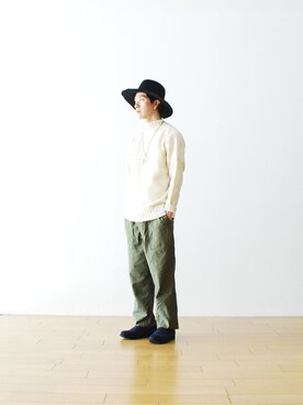 「KIJIMA TAKAYUKI」｜「アイテム（その他トップス）」を使った、WONDERMOUNTAINさん（メンズ・174cm）の秋コーディネート