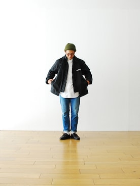 「Mark Gonzales（マーク・ゴンザレス）のアイテム（その他アウター）」を使った、WONDERMOUNTAINさん（メンズ・168cm）の秋コーディネート