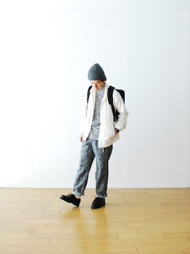 「アイテム（その他アウター）」を使った、WONDERMOUNTAINさん（メンズ・174cm・20代）の秋コーディネート