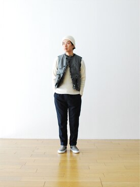 「アイテム（その他アウター）」を使った、WONDERMOUNTAINさん（メンズ・174cm・20代）の秋コーディネート