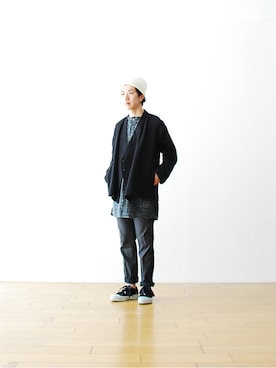 「アイテム（その他アウター）」を使った、WONDERMOUNTAINさん（メンズ・174cm・20代）の秋コーディネート