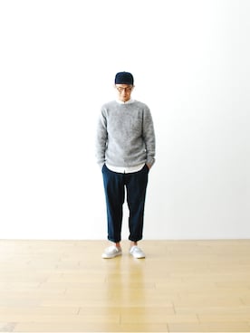 「TOWNCRAFT（タウンクラフト）のアイテム（ニット/セーター）」を使った、WONDERMOUNTAINさん（メンズ・168cm）の秋コーディネート