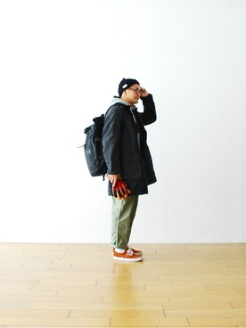 「Engineered Garments（エンジニアードガーメンツ）のアイテム（その他アウター）」を使った、WONDERMOUNTAINさん（メンズ・168cm）の秋コーディネート