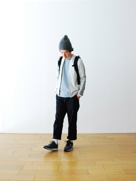 「アイテム（その他アウター）」を使った、WONDERMOUNTAINさん（メンズ・174cm・20代）の秋コーディネート