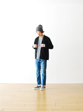 「アイテム（その他アウター）」を使った、WONDERMOUNTAINさん（メンズ・174cm・20代）の秋コーディネート