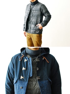 「アイテム（ダウンジャケット/コート）」を使った、WONDERMOUNTAINさん（メンズ・168cm・30代）の秋コーディネート