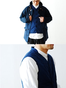 「アイテム（ベスト）」を使った、WONDERMOUNTAINさん（メンズ・168cm・30代）の冬コーディネート