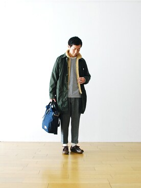 「アイテム（その他アウター）」を使った、WONDERMOUNTAINさん（メンズ・174cm・20代）の冬コーディネート