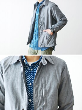 「Engineered Garments（エンジニアードガーメンツ）のアイテム（その他アウター）」を使った、WONDERMOUNTAINさん（メンズ・168cm）の冬コーディネート