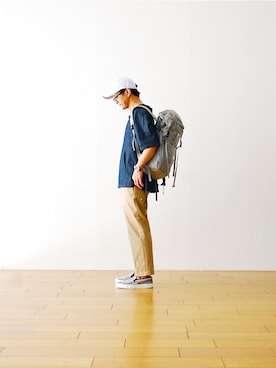 「Amb（エーエムビー）のアイテム」を使った、WONDERMOUNTAINさん（メンズ・168cm）の夏コーディネート