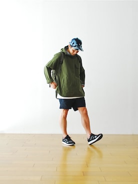 「アイテム（マウンテンパーカー）」を使った、WONDERMOUNTAINさん（メンズ・168cm・30代）の夏コーディネート