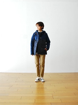 「レディース」｜「アイテム（その他アウター）」を使った、WONDERMOUNTAINさん（レディース・160cm）の秋コーディネート