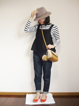 「アイテム（ピアス（両耳用））」を使った、haruakiさん（レディース・159cm・30代）の秋コーディネート