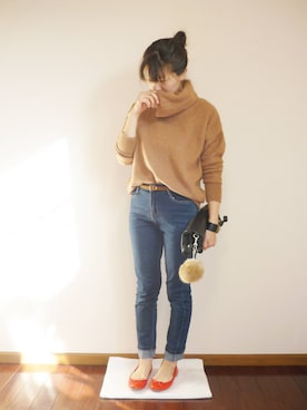 「アイテム（ピアス（両耳用））」を使った、haruakiさん（レディース・159cm・30代）の冬コーディネート