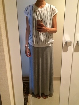 「アイテム（アナログ腕時計、ピンク系）」を使った、miaさん（レディース・159cm）の夏コーディネート