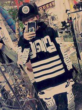 「M.Y.O.B（エム.ワイ.オー.ビー）のアイテム（キャップ）」を使った、ずーやさん（メンズ・178cm）の冬コーディネート