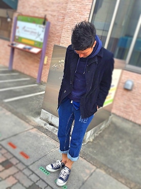 「タグホイヤー」｜長沼 裕士さん（メンズ・175cm）の冬コーディネート