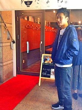 「PRADA（プラダ）のアイテム（ブルゾン）」を使った、長沼 裕士さん（メンズ・175cm）の秋コーディネート