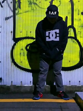 「G-STAR RAW（ジースターロゥ）のアイテム（キャップ）」を使った、MASAOさん（メンズ・164cm）の秋コーディネート