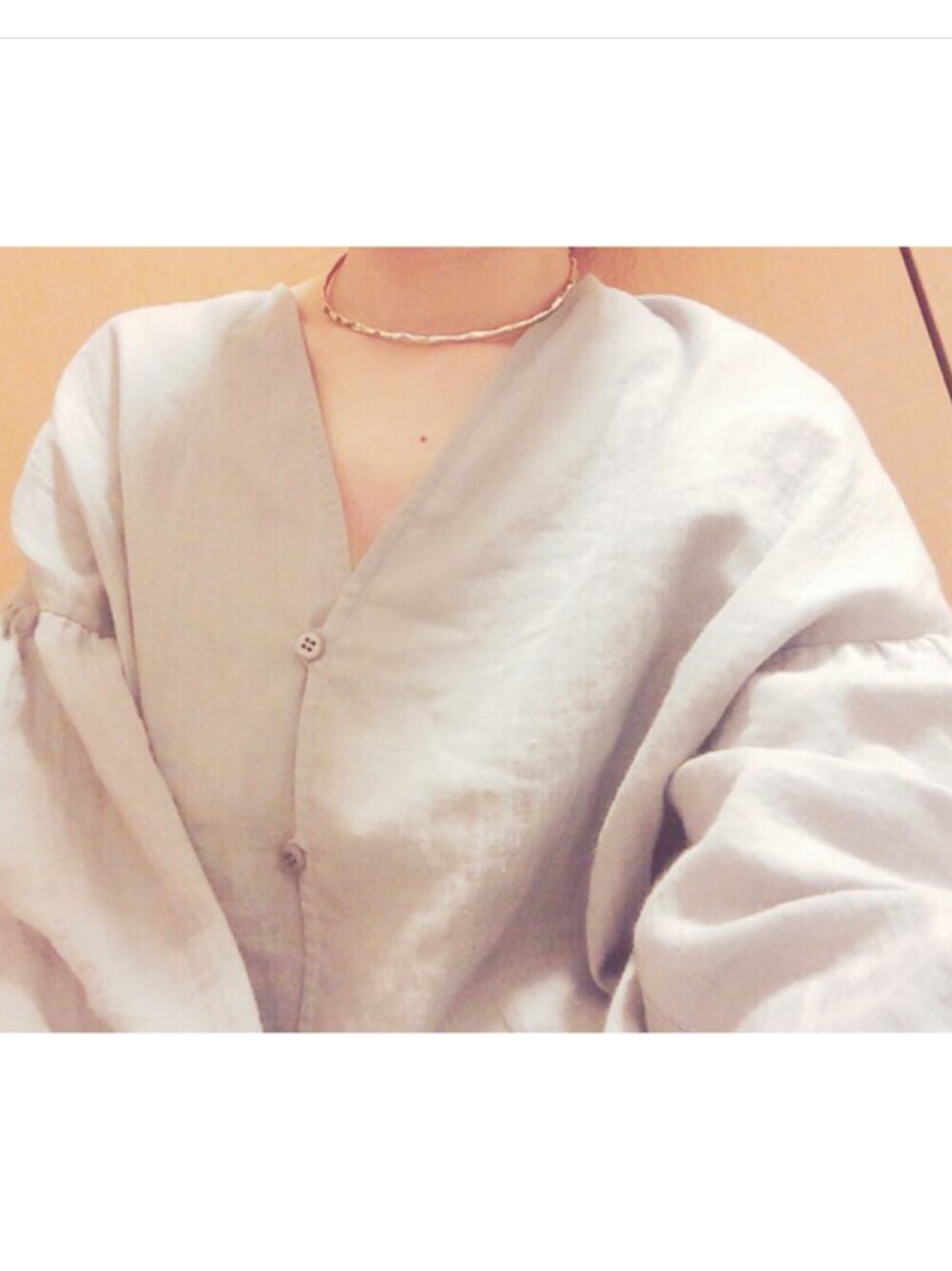 「bed&breakfast、pluie、大人カジュアル」｜「PLUIEのdrops choker（ネックレス、シルバー系）」を使った、mina。さん（レディース・149cm）の夏コーディネートの1枚目の写真