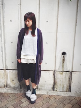 「gomme（ゴム）のアイテム」を使った、gommeさん（レディース・167cm）の秋コーディネート