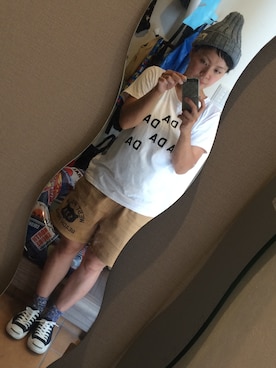 「MANASTASH（マナスタッシュ）のアイテム（帽子）」を使った、やっすん。さん（レディース・160cm）の夏コーディネート