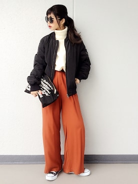 「ZARA（ザラ）のアイテム（その他アウター）」を使った、Aiさん（レディース・162cm）の冬コーディネート