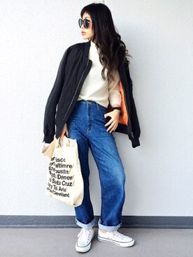 「ZARA（ザラ）のアイテム（その他アウター）」を使った、Aiさん（レディース・162cm）の冬コーディネート