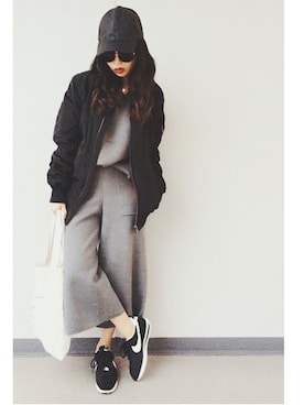 「ZARA（ザラ）のアイテム（その他アウター）」を使った、Aiさん（レディース・162cm）の冬コーディネート