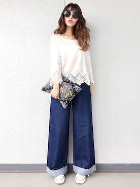 「coca（ANDEX shoes product）（コカ）のアイテム（トップス）」を使った、Aiさん（レディース・163cm）の夏コーディネート